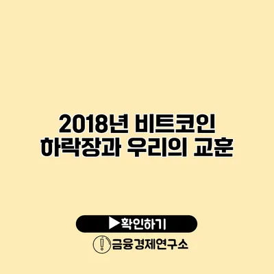 2018년 비트코인 하락장과 우리의 교훈