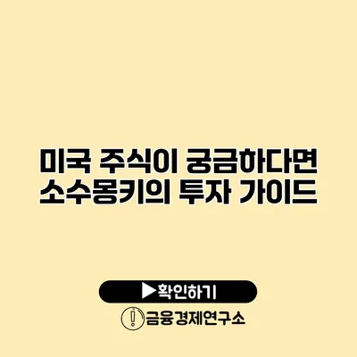 미국 주식이 궁금하다면 소수몽키의 투자 가이드