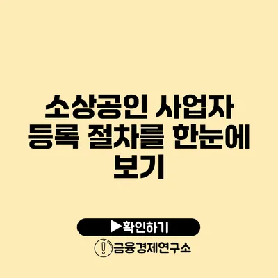 소상공인 사업자 등록 절차를 한눈에 보기