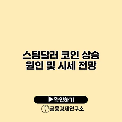 스팀달러 코인 상승 원인 및 시세 전망