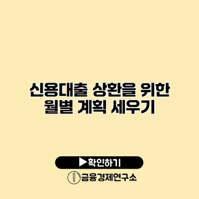 신용대출 상환을 위한 월별 계획 세우기