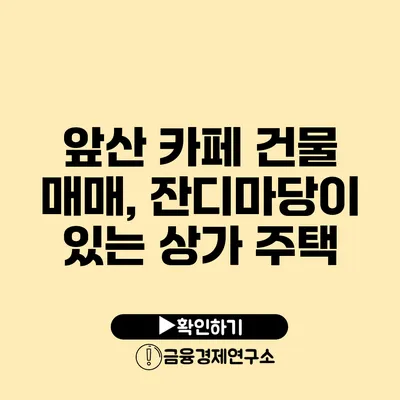 앞산 카페 건물 매매, 잔디마당이 있는 상가 주택