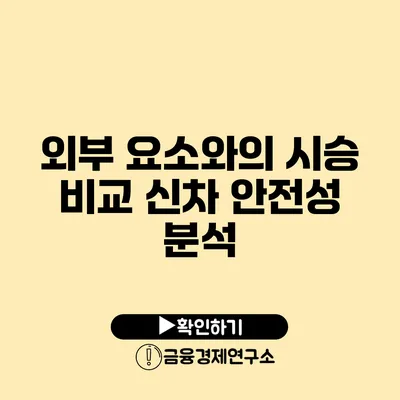 외부 요소와의 시승 비교: 신차 안전성 분석