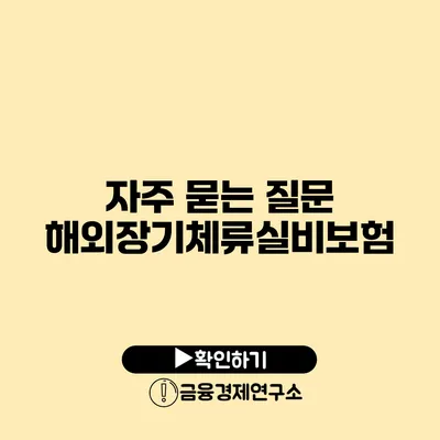 자주 묻는 질문: 해외장기체류실비보험