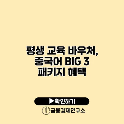 평생 교육 바우처, 중국어 BIG 3 패키지 혜택