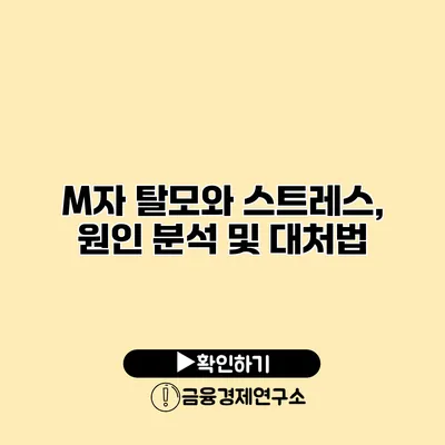 M자 탈모와 스트레스, 원인 분석 및 대처법