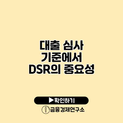 대출 심사 기준에서 DSR의 중요성