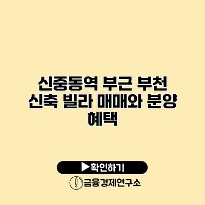 신중동역 부근 부천 신축 빌라 매매와 분양 혜택