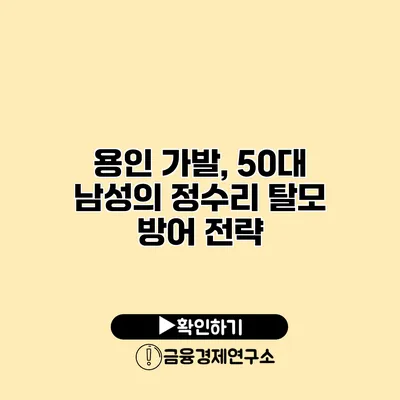 용인 가발, 50대 남성의 정수리 탈모 방어 전략