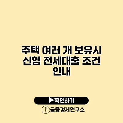 주택 여러 개 보유시 신협 전세대출 조건 안내