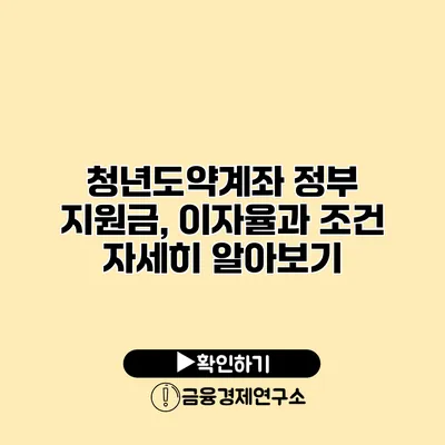 청년도약계좌 정부 지원금, 이자율과 조건 자세히 알아보기